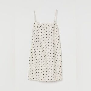 NEW H&M White & Black Dotted Short Dress